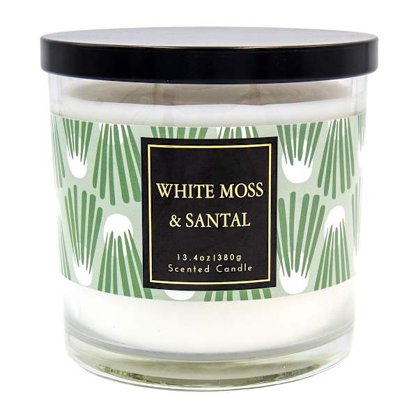 White Moss & Santal Scented Jar Candle, 13.4oz
