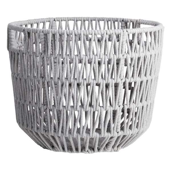 Round Poly Rope Basket Grey M