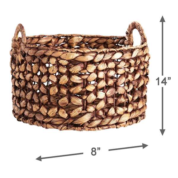 Providence Melia Dark Brown Flower Storage Basket, Small