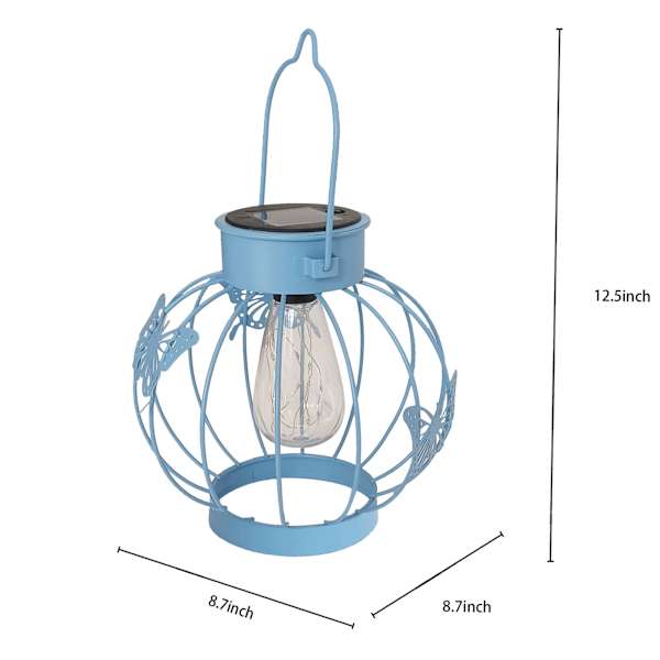 Sunny Club Blue Butterfly Outdoor Solar Lantern