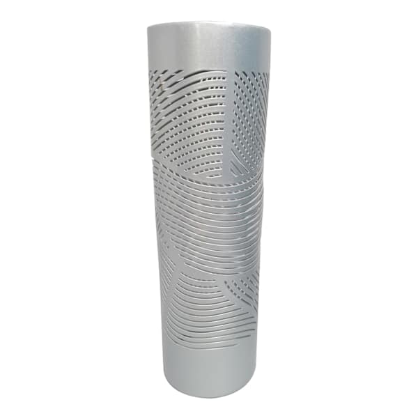 Found & Fable Silver Solar Metal Outdoor Garden Pillar, 16"