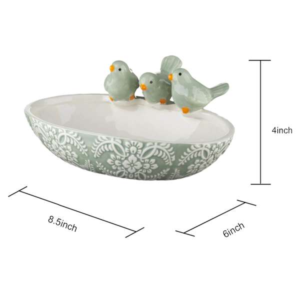 Providence Ceramic Bird Feeder, 8.5"