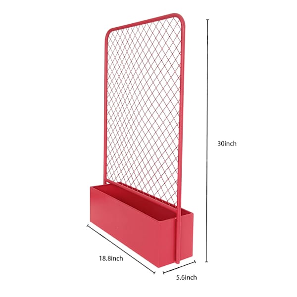 Sunny Club Red Metal Outdoor Planter, 30"
