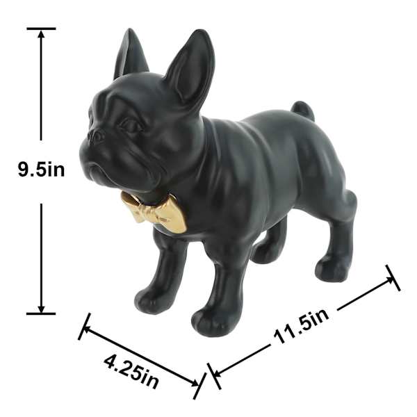Crosby St. French Bulldog Outdoor Garden Statue, 12"