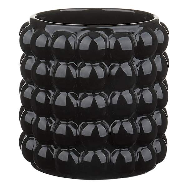 Crosby St. Indoor Black Bubble Planter, 6"
