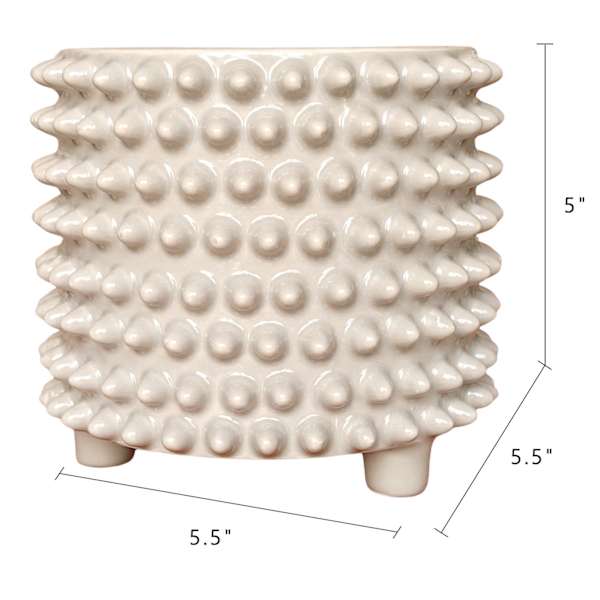 Found & Fable Indoor Studded Tan Planter, Medium