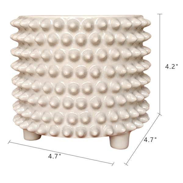 Found & Fable Indoor Studded Tan Planter, Small