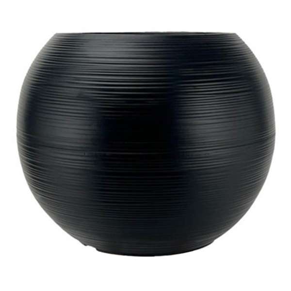 Crosby St. Black Round Modern Outdoor Planter, 14"