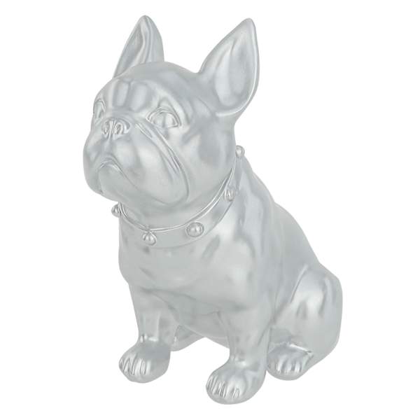 Crosby St. Silver French Outdoor Bulldog, 6.5"