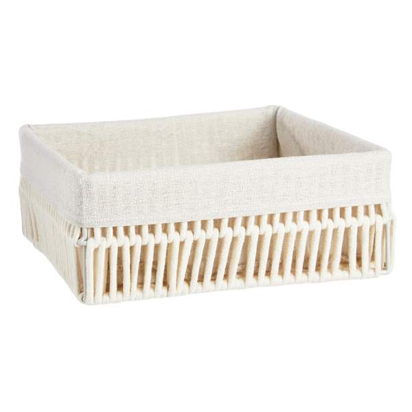 Square Poly Rope Storage Basket, Large