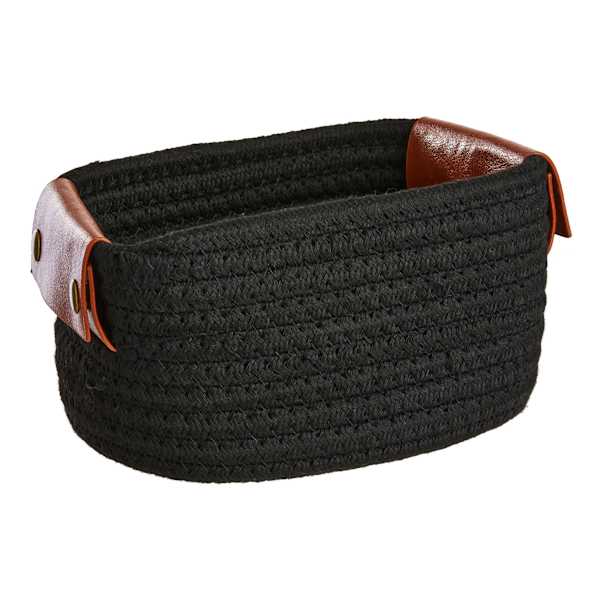 Trist 2-Piece Black Rectangle Bins, Medium