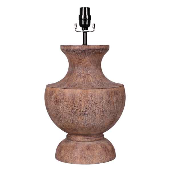 Brown Resin Urn Medium Table Lamp, 18.5"