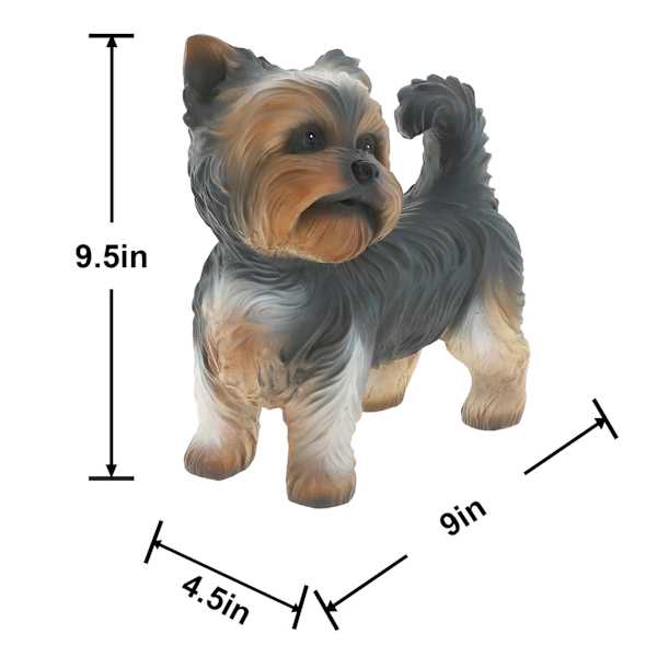 Yorkshire Terrier Outdoor Garden Statue, 10"
