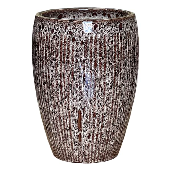 Amber Ceramic Outdoor Planter, Medium