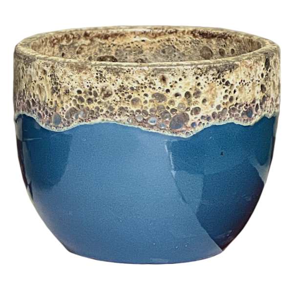 Blue Kalia Ceramic Outdoor Planter, Small