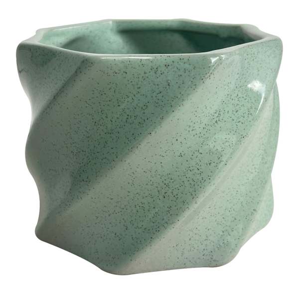 Indoor Swirl Green Planter, 4"