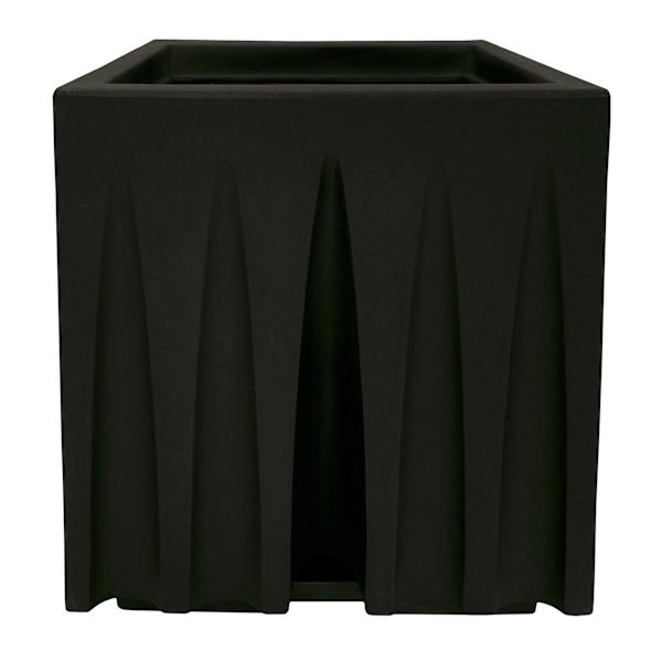 Dubai Black Square Outdoor Planter, 16"