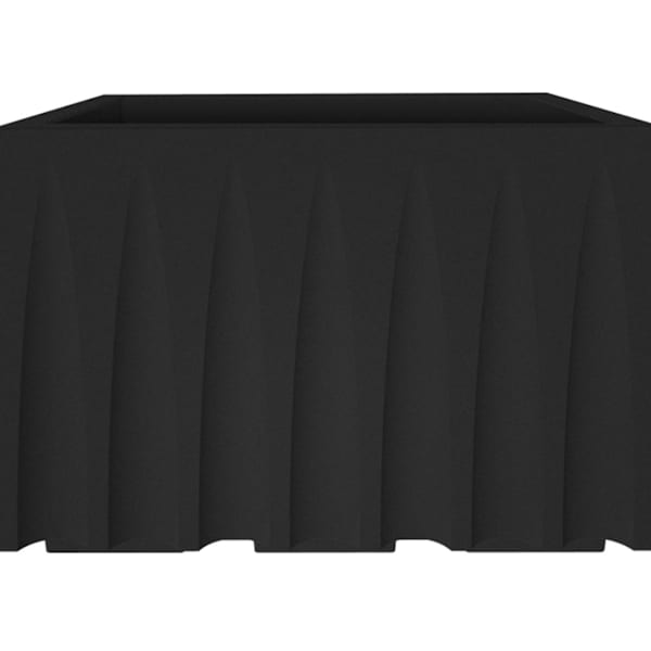 Dubai Black Rectangular Outdoor Planter, 16"