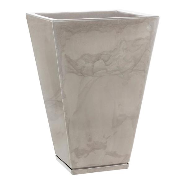 Zurique Beige Marbled Outdoor Planter, Medium