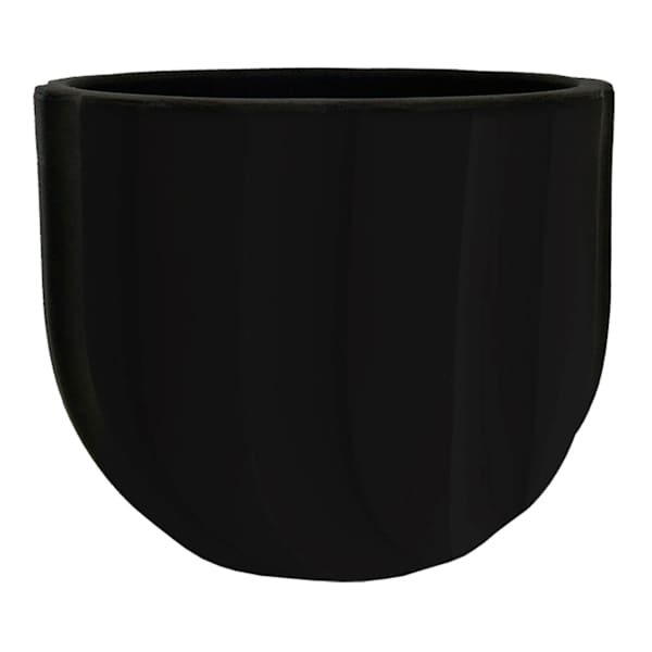 Black Spello Ondulato Planter, 6"
