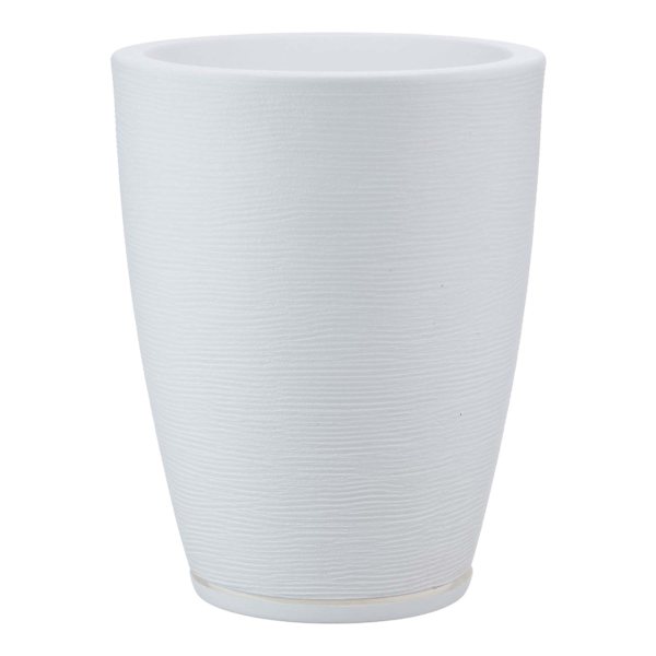 Amsterdam White Outdoor Planter, Small