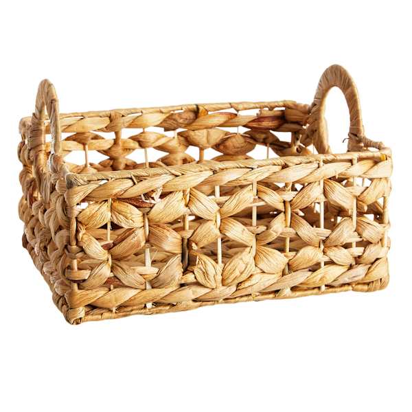 Providence Melia Flower Weave Storage Basket with Handles, Medium
