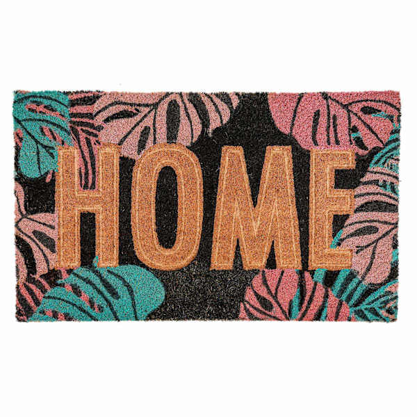 Home Tropical Leaf Coir Mat, 18x30