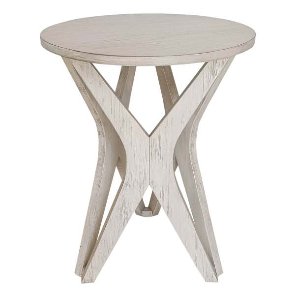 Jaxon Wooden Accent Table, White Ash Finish