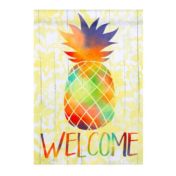 Pineapple Welcome Garden Flag, 18"