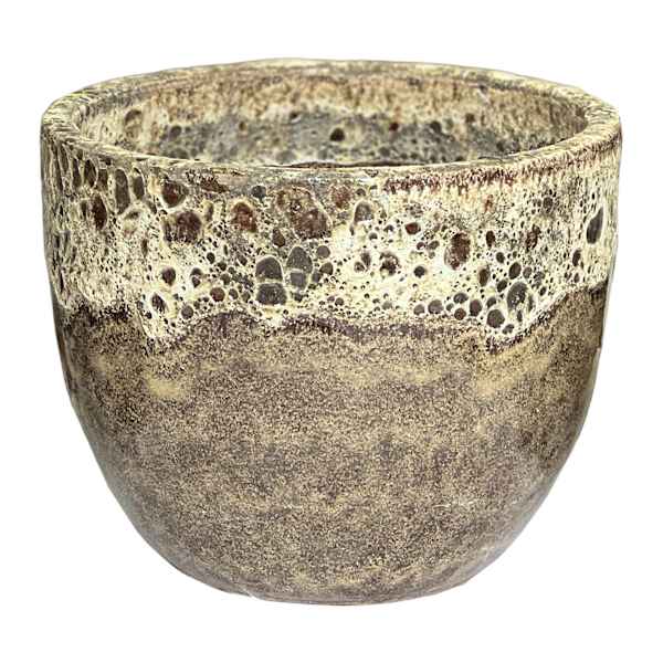 Brown Kalia Ceramic Outdoor Planter, Medium