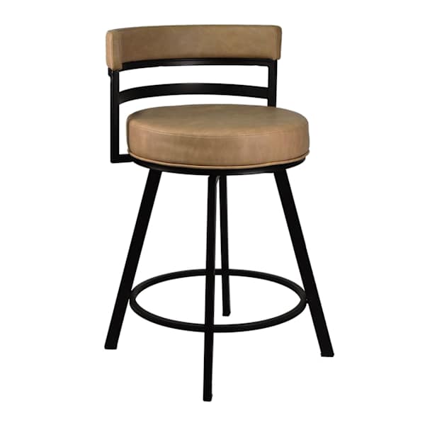 Milo Swivel Counter Stool, Tan