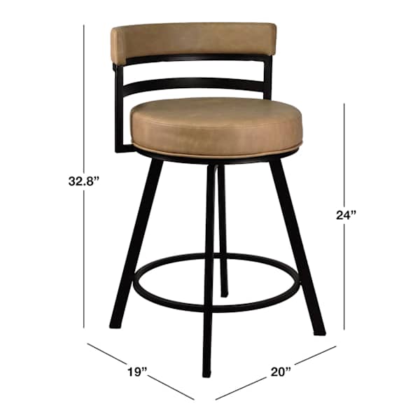 Milo Swivel Counter Stool, Tan
