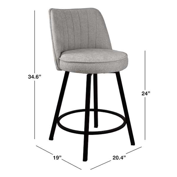 Elise Counter Stool, Light Grey