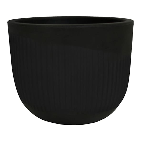 Spello Rischio Black Outdoor Planter, Medium