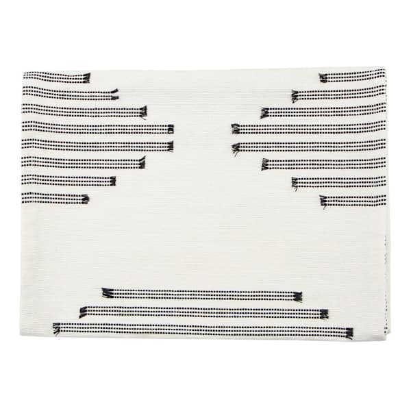 Black Broken Stripe Table Runner, 14x72