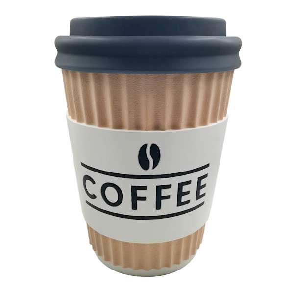 Coffee Cup Outdoor Garden Statue, 19"