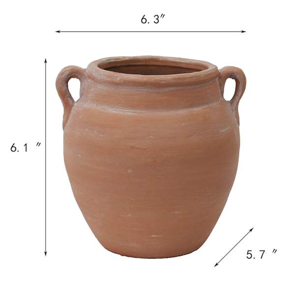 Terracotta Ceramic Pot, 6"