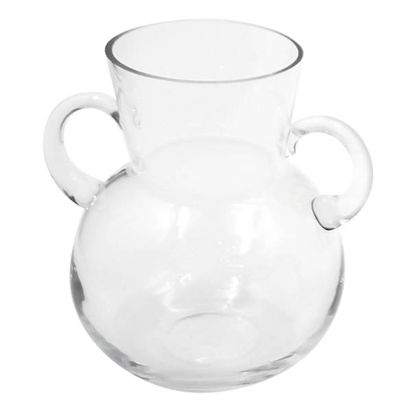 Clear Glass Vase, 7"