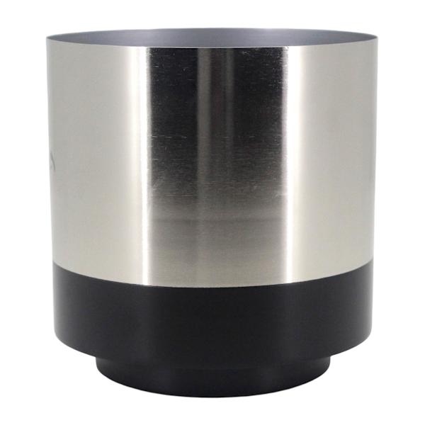 Silver Black Metal Outdoor Planter, Medium