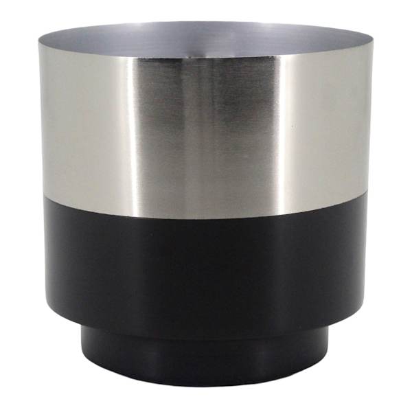 Silver Black Metal Outdoor Planter, Small