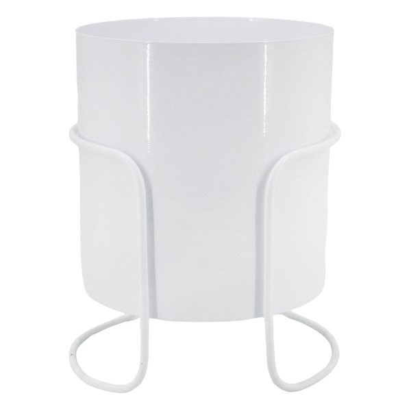 Sunny Club White Planter Stand, 8"