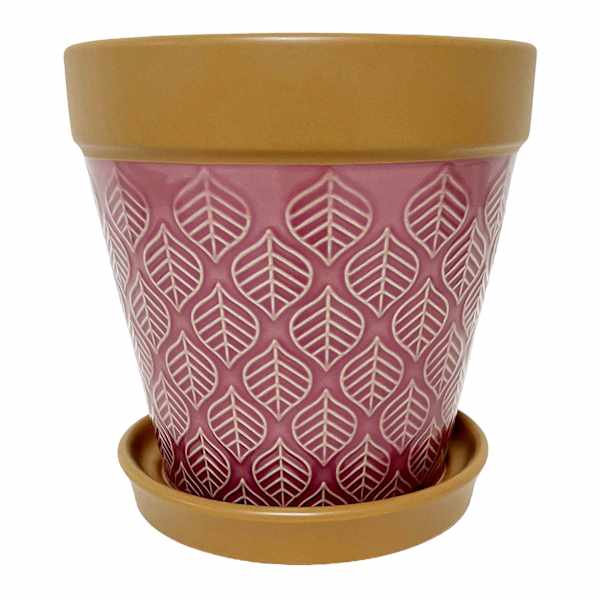 Indoor Sierra Planter Red with Saucer, 6"