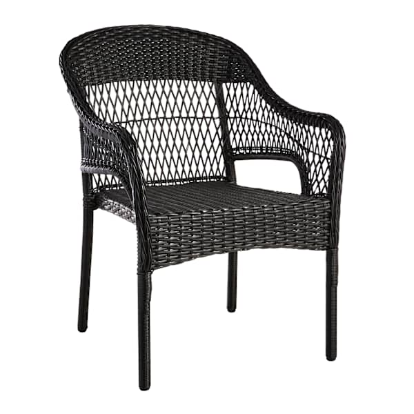 Providence Fairview Wicker Patio Armchair, Black