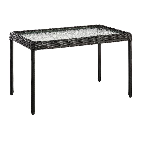 Providence Fairview Wicker Patio Coffee Table, Black