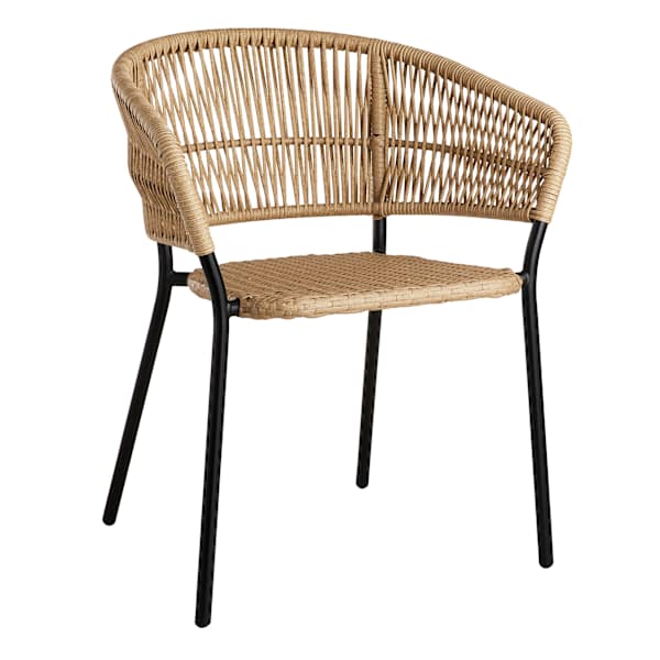 Paloma Wicker Patio Dining Chair, Taupe