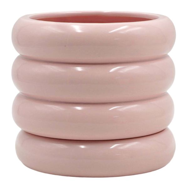 Sunny Club Indoor Pink Ceramic Planter, Small