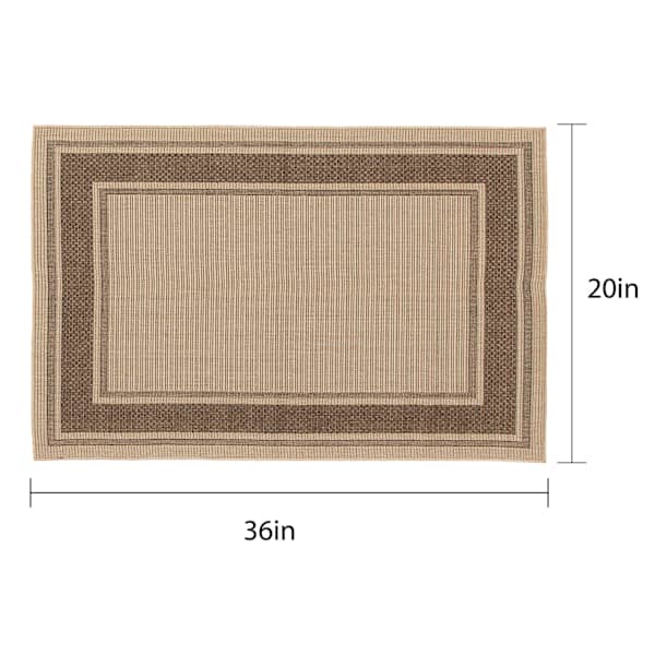 (E212) Santorini Cayden Natural Indoor & Outdoor Accent Rug, 2x4