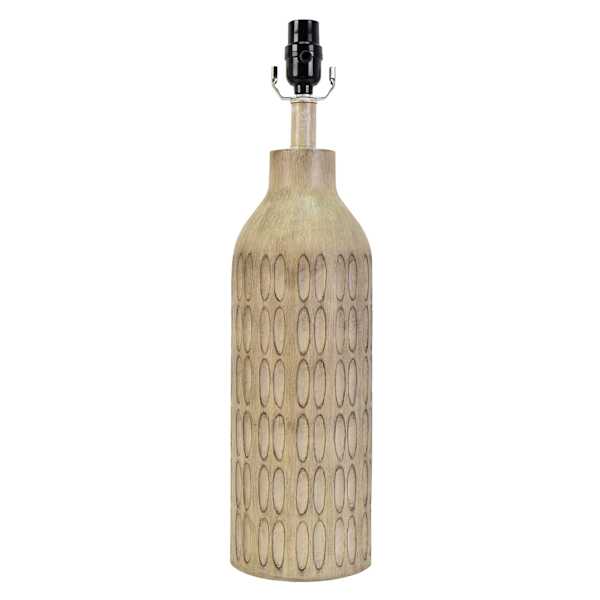 Found & Fable Grey Textured Medium Table Lamp Base, 21"