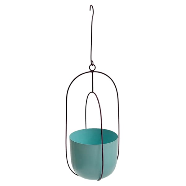 Teal Hanging Outdoor Planter, 6"