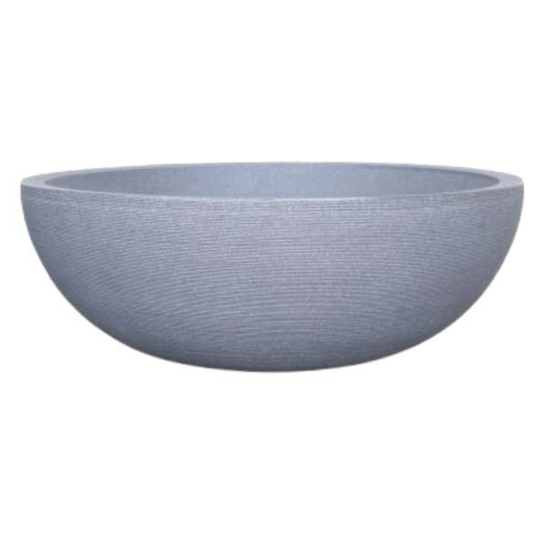 Japi Charcoal Linea Low Bowl Outdoor Planter, 24"